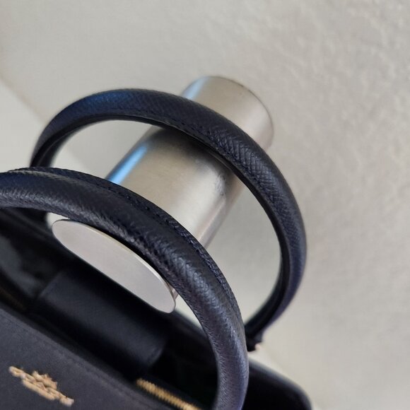 Like New Coach Margot Black Leather Shoulder Bag Purse - Picture 6 of 16